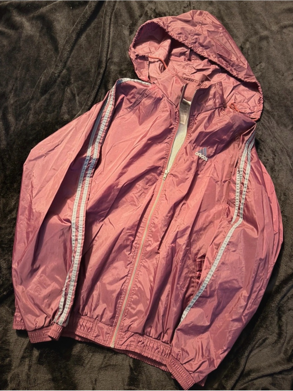 adidas men’s mauve Hooded Windbreaker Jacket